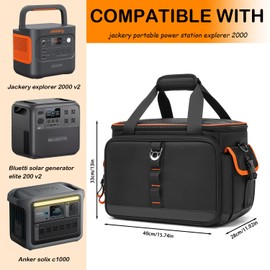 BISKLNDN Travel Carrying Case Compatible with Jackery Explorer 1500/2000 V2