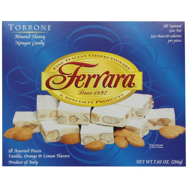 Ferrara Torrone, Almond Honey Nougat Candy, 7.62 Ounce (Pack of 4)