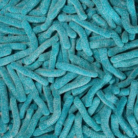 Smarty Stop Sweet & Sour Multi Flavor, Colorful Worms Gummy (1 Pound (Pack of 1), Sour Blue Raspberry)