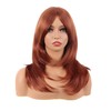 MapofBeauty 20 Inch Long Layered Straight Shoulder Length Wig,Ginger Orange
