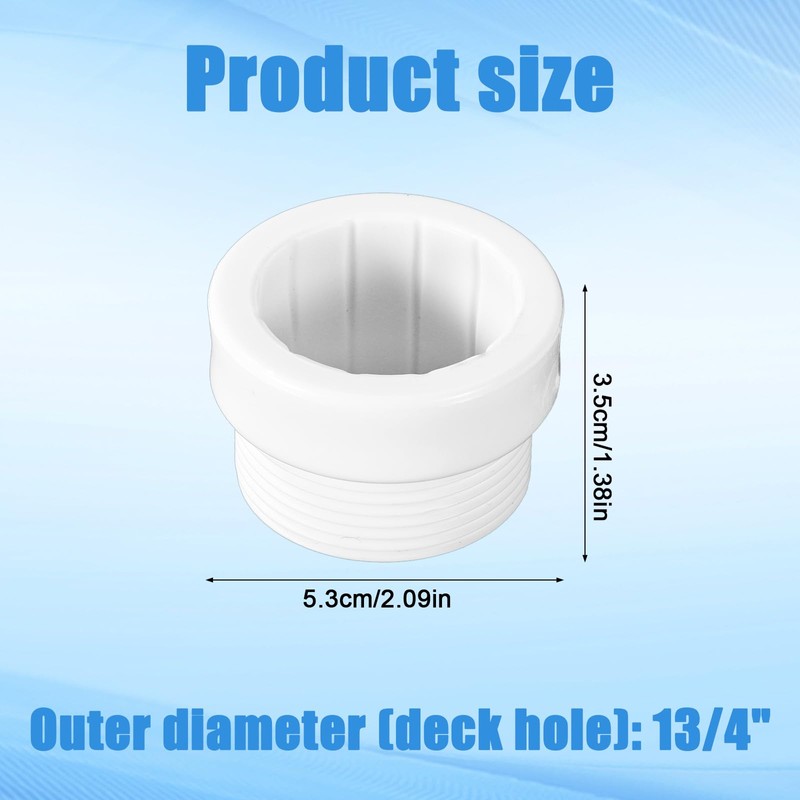 Lyreh 2pcs Pool Umbrella Pole Sleeve Stabilizer, Threaded Cone Wedge