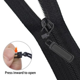 Desenda 4 PCS Spare Zipper Pulls Removable Metal Zipper Pulls Zipper Replacement for Luggage, Purses, Backpacks, Clothes, Handbags (Black)