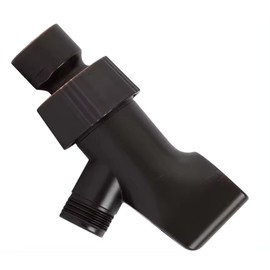 HydroPurified Adjustable Handheld Shower Head Holder - Universal Wall Hook Bracket with All Brass Pivot Ball - 1/2" Female Inlet and Male Outlet - Hand Held Shower Head and Hose Holder (Matte Black)