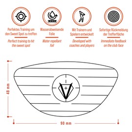 Vendix 152 x Golf Impact Stickers, Weatherproof Impact Tape for Year-Round Training to Hit the Sweet Spot (Driver)