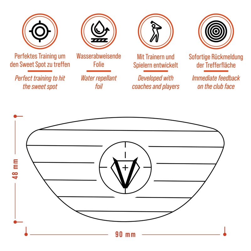 Vendix 152 x Golf Impact Stickers, Weatherproof Impact Tape for