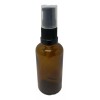 MELIARS Frasco Dosificador 50 Ml Ámbar Bomba Negra (24 Piezas