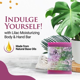 Sunshine & K Handmade Soaps Lilac - Body & Hand Soap Bar, Handmade Bath Soap, Moisturizing Bar Soap With Beeswax, Rice Bran Oil, & Natural Base Oils, Soap Bars, 5 oz - Sunshine & K Handmade Soaps
