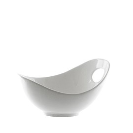10 Strawberry Street Whittier 7.75"/24 Oz Fruit Bowl with Cut Out, Set of 4, White