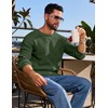 Vssjavun Men Cable Knit Sweaters Crew Neck Sweater Waffle Pullover