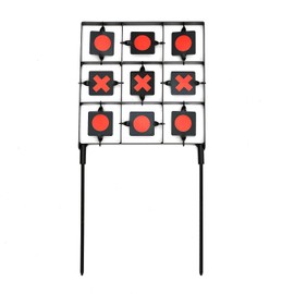 Atflbox Spinning BB Gun Target, Two Styles of Sticker Tic-Tac-Toe Designed Airsoft Resetting Target for Outdoor and Backyard