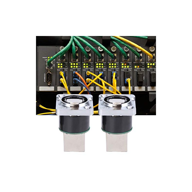 Conector de enchufes de interfaz RJ45 Aislador ignífugo, 2 uds.,
