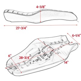 KEEPDSGN Black Two Up Driver Passenger Seat For Harley Sportster Iron 1200 2021 2020 2019
