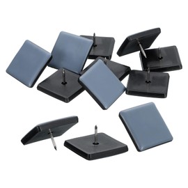 sourcing map 24Pcs Nail on Furniture Sliders, 1-1/2"(38mm) Square Furniture Glides Sliders, Chair Furniture Glides Pads, Chair Leg Protector Pads Furniture Pads for Sofas, Cabinets, Light Blue