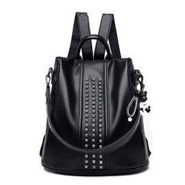 BUKESIYI CCDE78165 Women's Bag Backpack Handbag Women Backpack Small Anti-Theft School Backpack Laptop Weekender PU Leather, black