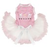 Petitebelle Bunny Egg Train Puppy Dog Dress (Pink/Beige, X-Large)