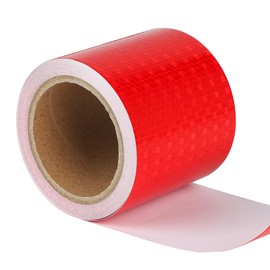 Supaway Reflective Tape Warning Tape Safety Tape Barrier Tape Marking Tape Signal Tape Cut to Size Reflectors Sticker for Vehicles, Cars, Trailers, Boats, Outdoor (10 cm x 10 m, Red)