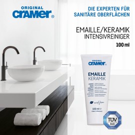 Cramer Emaille Keramik Badreiniger 100 ml (Email-Star) - säurefreier Intensivreiniger für Badewanne, Dusche, Waschbecken - besonders schonender und wirkungsvoller Spezialreiniger für Küche & Bad