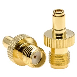 2PCS SMA TS9 Antenna Connector, SMA Female to TS9 Male Low Loss 50ohm Coaxial Adapter(Not CRC9) for 4G LTE WiFi Router，Mobiles Hotspots，Antenna Connector