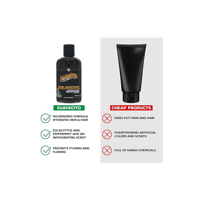 Beard Conditioner by Suavecito for Men - 8 oz Conditioner