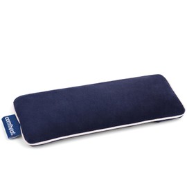 Comfheat Unscented Weighted Eye Pillow - Soft Plush Removable Cover, Moist Heat & Cold Therapy, Natural Aromatherapy Eye Compress Pillow for Relaxation, Yoga, Meditation, and Sleep, Navy Blue