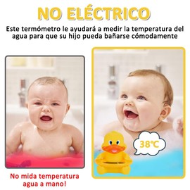 BAYLOVE Termómetro Flotante para Bañera, Termómetro del Baño de Niño con LED Pantalla, Visualización Precisa de La Temperatura del Agua, Seguro y Fiable, Simpático Juguete de Baño(Pato Amarillo)
