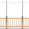 Antsky 2 Pack Stainless Steel String Light Deck Railing Holder