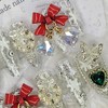 Christmas Jingle Bells Handmade Nail Tips - Lipstick / 크리스마스