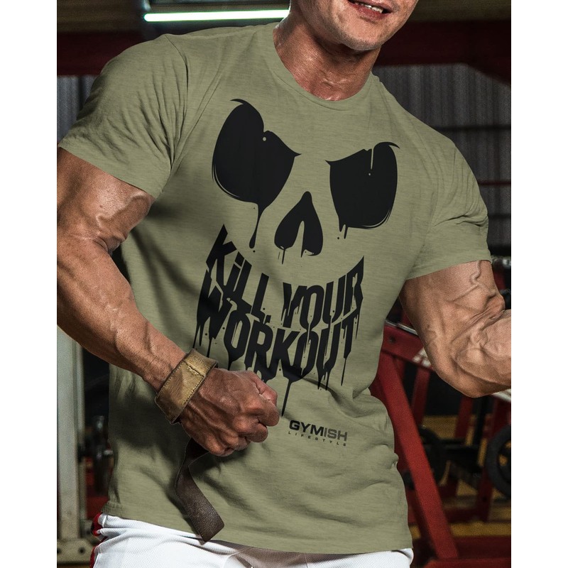 KillWorkout Shirts for Men, Funny Workout Gym Shirt Lifting T-Shirt
