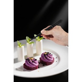 Cooking Tweezers, 1 Piece Chef's Tweezers Tongs, Chef's Plating Tool, 10 inch Food tweezers, Universal for all kinds of cooking, steak, plating, pasta and many other scenarios (1pc Set)