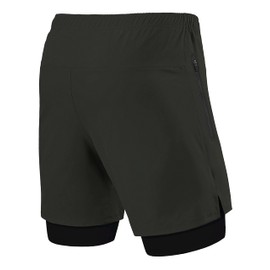 TCA Ultra Men's 2-in-1 Running Shorts with Integrated Compression Shorts and Zip Compartment, xxl