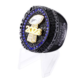 2023 Fantasy Football Championship Trophy Ring Award Prize Sport MVP Winner FFL League Champion Ring (size 12, ring and stand)