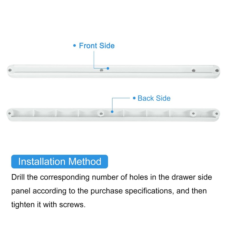 sourcing map Drawer Slides, 1Set 300mm - Plastic Drawer Rails