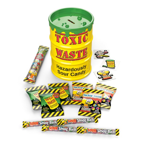 TOXIC WASTE - Giant Bank of Assorted Sour Candy -