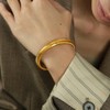 RINTOLER 12mm Gold Bangles for Women - 18K Gold Plated