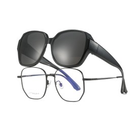 D Lolylad Over Glasses Sunglasses Womens Mens- Fit over Sunglasses for Prescription Polarized Lens