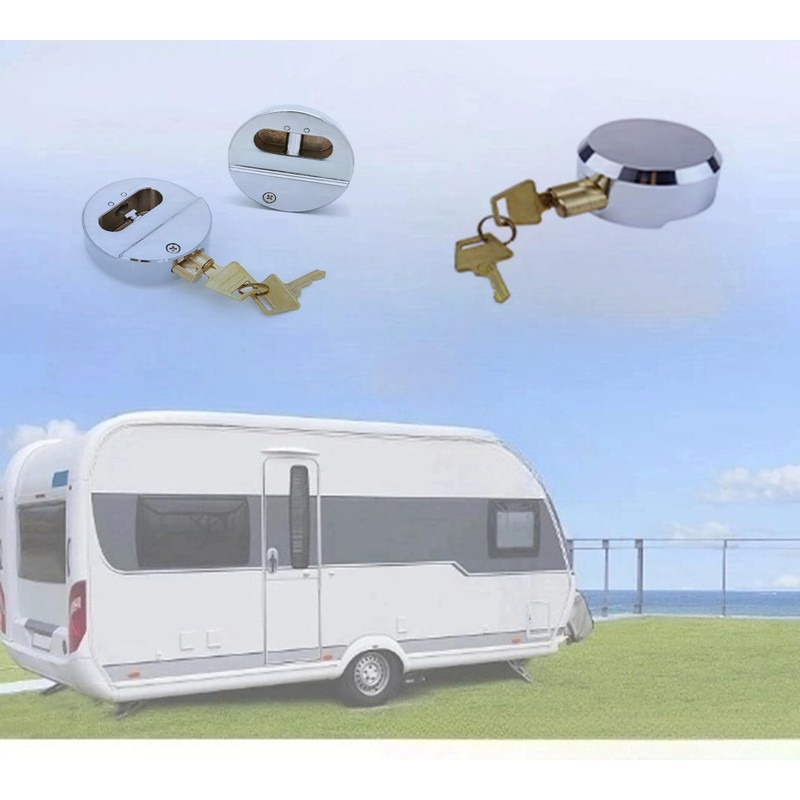 FARFELLNY Keyed Trailer Door Lock,Solid Steel Padlocks, Heavy Duty Hidden