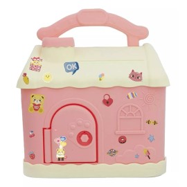 J.H. Company Alcancia Casita Kawaii Con Llave Monedas Billetes Cute 10298