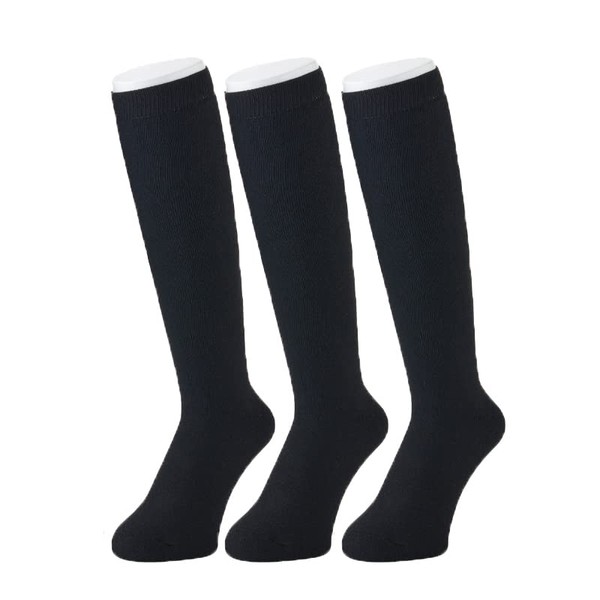 HOKARON Women's High Socks, Moisture Absorption, Heat-Generating, Antibacterial, Odor-Resistant, Total