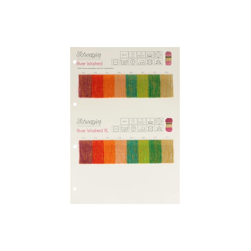 Scheepjes Color Sample Card River Washed-XL - 1 PC -