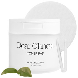Dear Ohneul Singreen Donkey Toner Pad – 60 Pads (7.05 oz) | Pore-Tightening & Hydrating | Smooth, Radiant Skin with Donkey Milk | Gentle Exfoliation & Soothing Effect | Korean Skincare Essential
