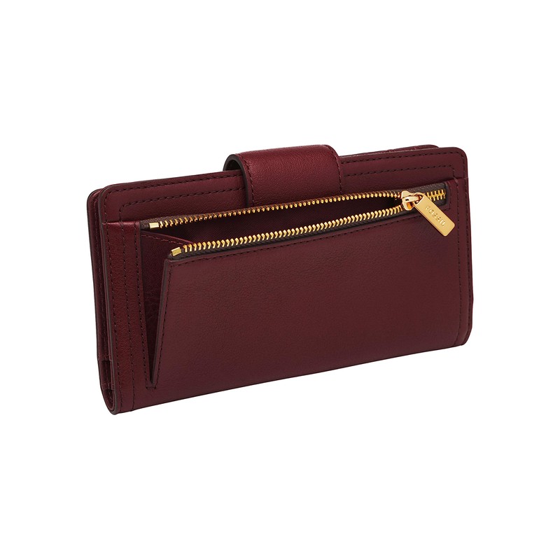 [Fossil] LOGAN Tab Clutch, red, (BURGUNDY)