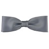 TigerTie Pre-Tied Slim Bow Tie Plain + Box, silver