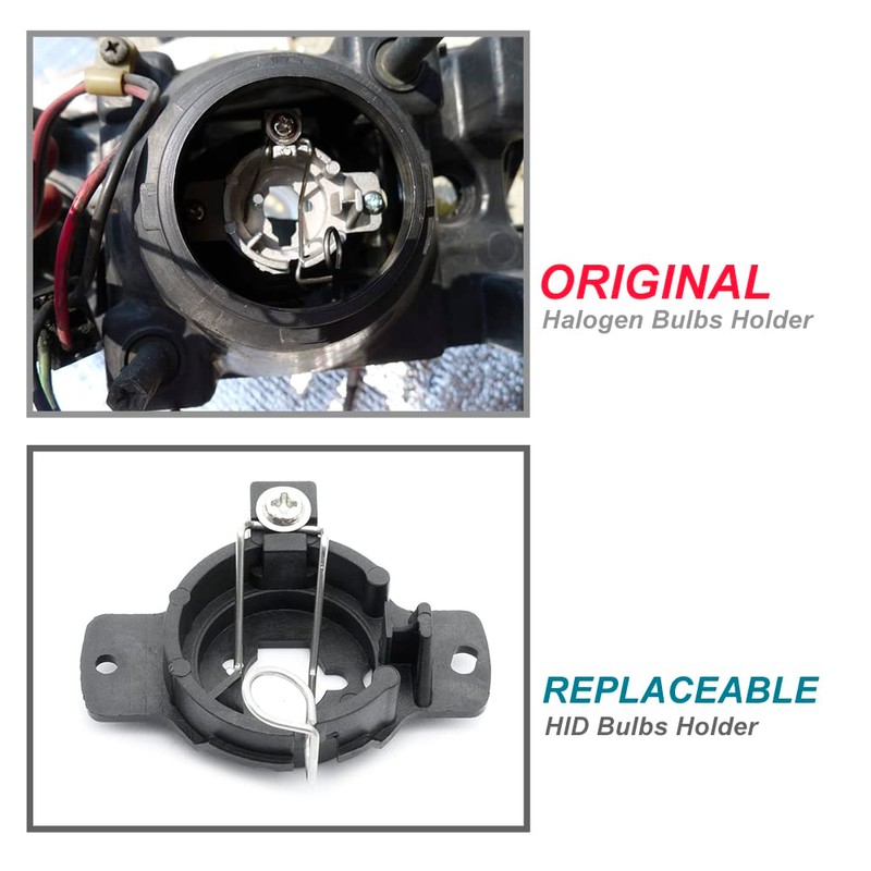 2Pcs H1 HID Headlight Bulb Holder Retainers Adapter for Ni.ssan