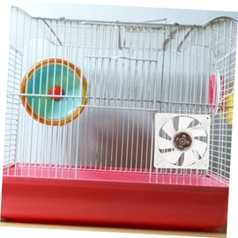 Levemolo Mini Cooling Fan for Hamster Cage Portable Pet Cooling Fan Small Plug-in Fan for Rabbit Pet House Dog Bed