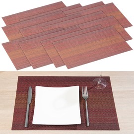 Rosenstein & Söhne Placemats: Set of 12 Washable PVC Polyester Placemats, 45 x 30 cm (Plastic Placemat, Placemat, Bottles)