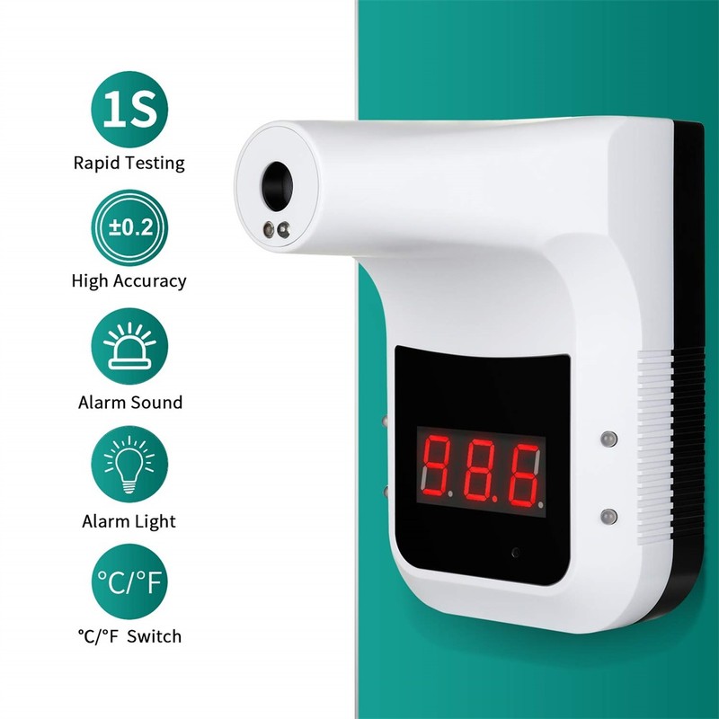 Wall Mounted Infrared Thermometer Non Contact Hanging Thermometer for Offices
