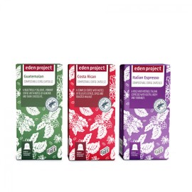 THE EDEN PROJECT - BARISTA SELECTION PACK - Home Compostable Coffee Pods - Compatible with Nespresso Original system coffee machines - 60 Capsules (6 PACKS of 10 PODS)