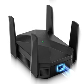 MEETOWN WiFi 6 WLAN Amplifier, AX3000 WLAN Repeater, Access Point with Gigabit Port, 5GHz to 2400M, 2.4GHz to 600M WiFi Repeater, Compatible with All WiFi Routers, Covers up to 12000sq.ft 99+ Devices