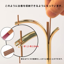 iwoohome Stylish Incense Holder Hanging Incense Burner Incense Burner Stand Vertical Incense Holder Wood Incense Burner Brass Incense Healing Incense Holder Stylish Simple Interior Relax at Home