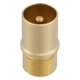 Oehlbach Transmission Shift M+F Antenna Plug & Socket IEC Coax (m/w) (Coaxial, Adapter, Screwable) Gold-Plated for TV/Radio Connection - Pack of 2